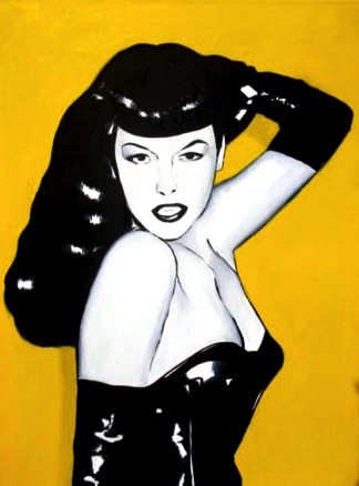 Bettie Page Acrylic on Canvas
